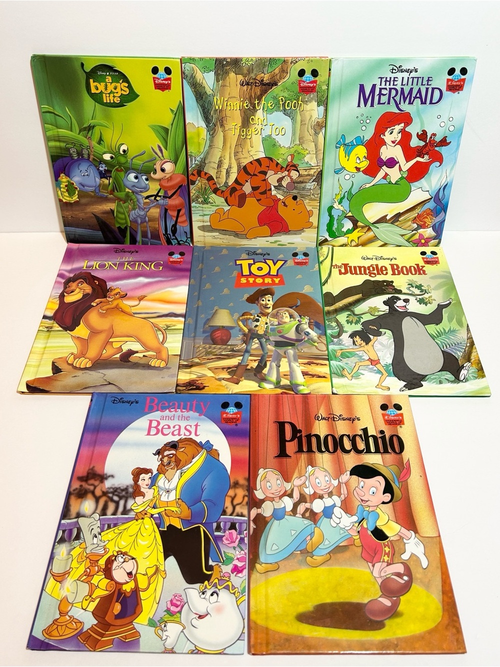Vintage Walt Disney Wonderful World of Reading Hardcover Books Lot of 8